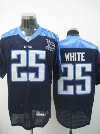 tennessee titans 25 lendale white black jerseys