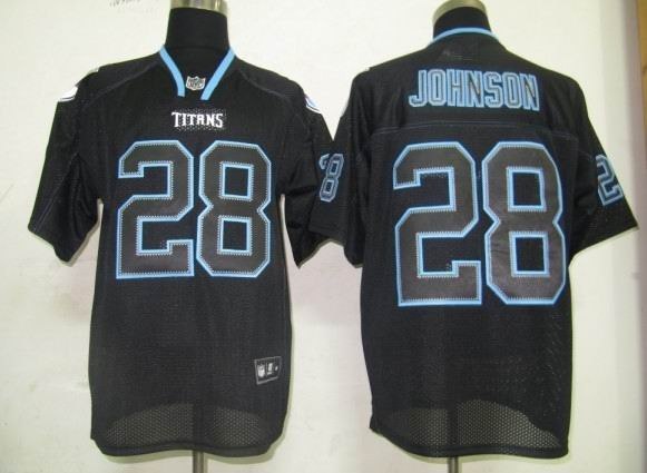 tennessee titans 28 chris johnson lights out black