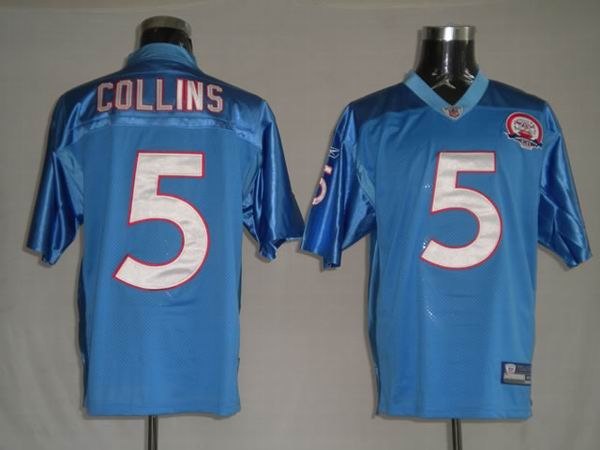 tennessee titans 5 kerry collins light blue jerseys