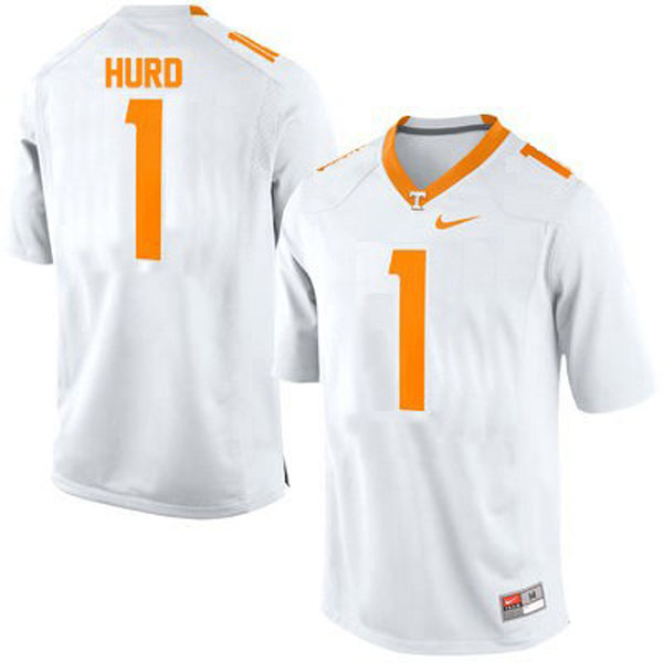 tennessee volunteers 1 jalen hurd white football jersey