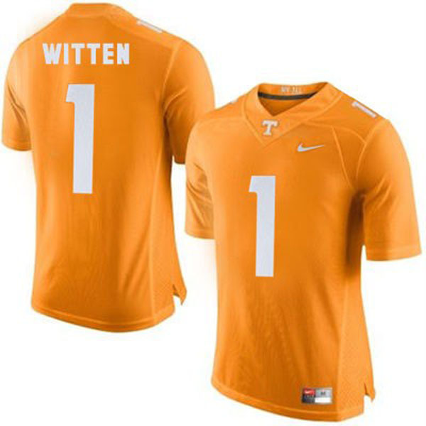 tennessee volunteers 1 jason witten orange football jersey