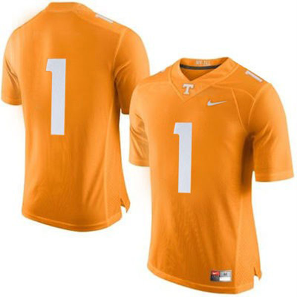 tennessee volunteers 1 orange football jersey