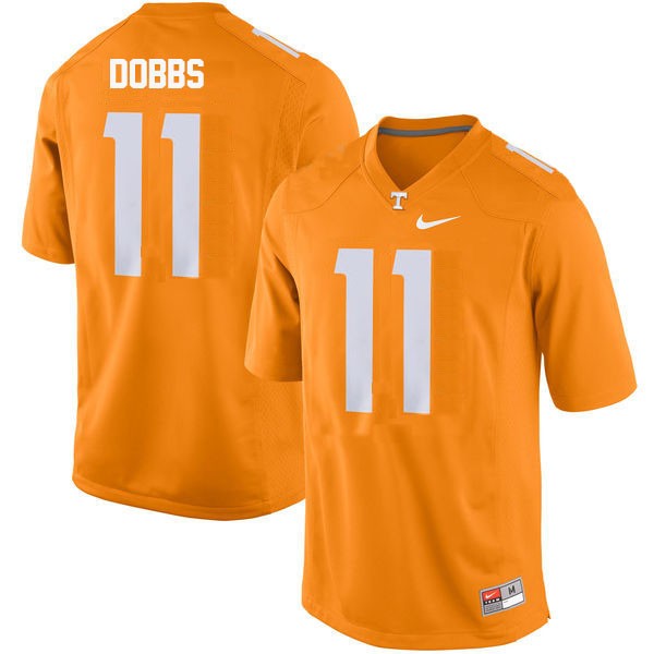 tennessee volunteers 11 joshua dobbs orange football jersey
