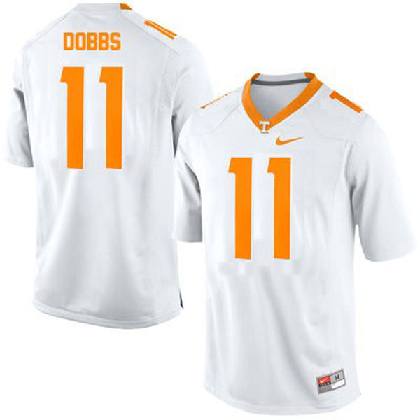 tennessee volunteers 11 joshua dobbs white football jersey