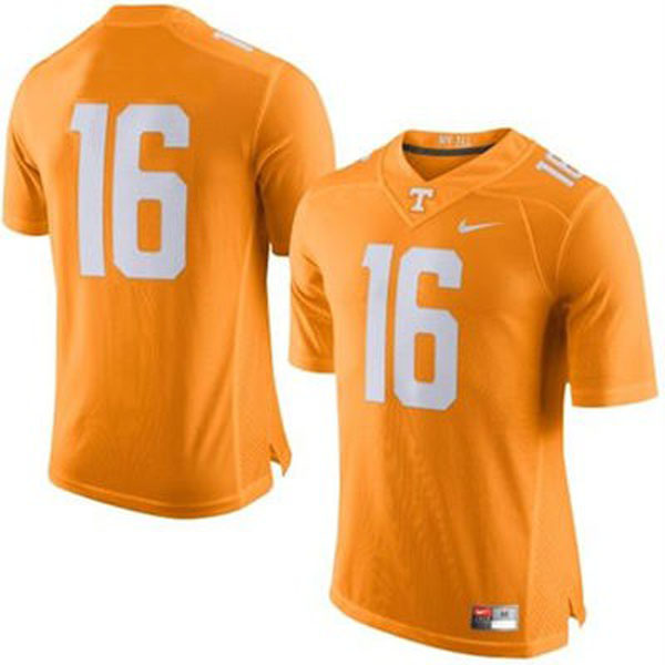 tennessee volunteers 16 peyton manning orange football jersey