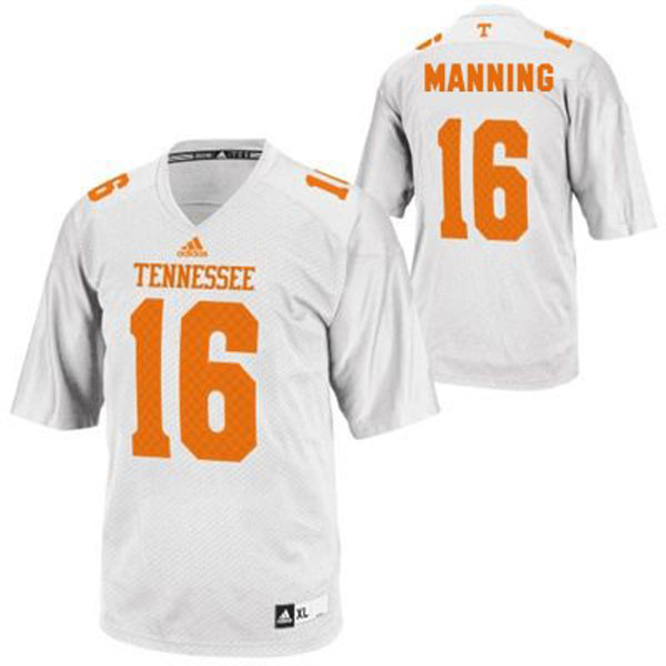 tennessee volunteers 16 peyton manning white football jersey