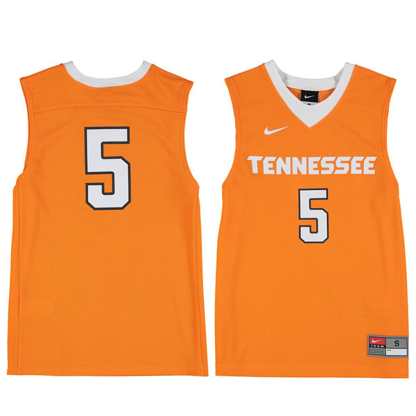 tennessee volunteers 5 orange basketball youth jersey