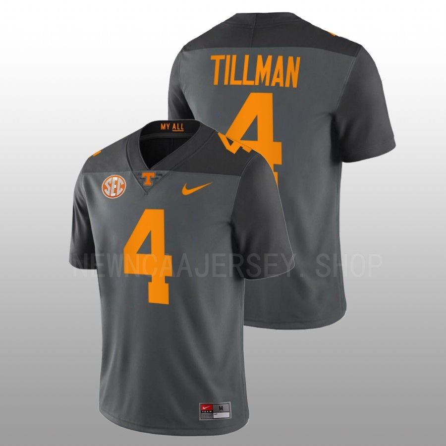 tennessee volunteers cedric tillman grey smokey grey series football jersey