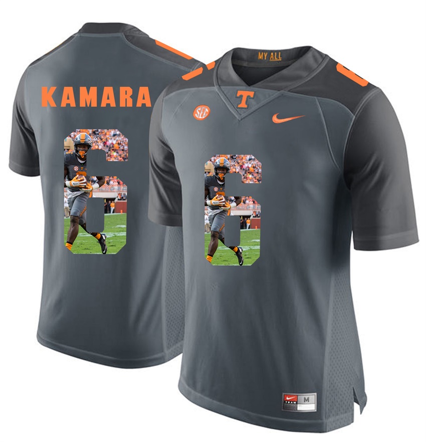 tennessee volunteers grey alvin kamara player fashion jersey