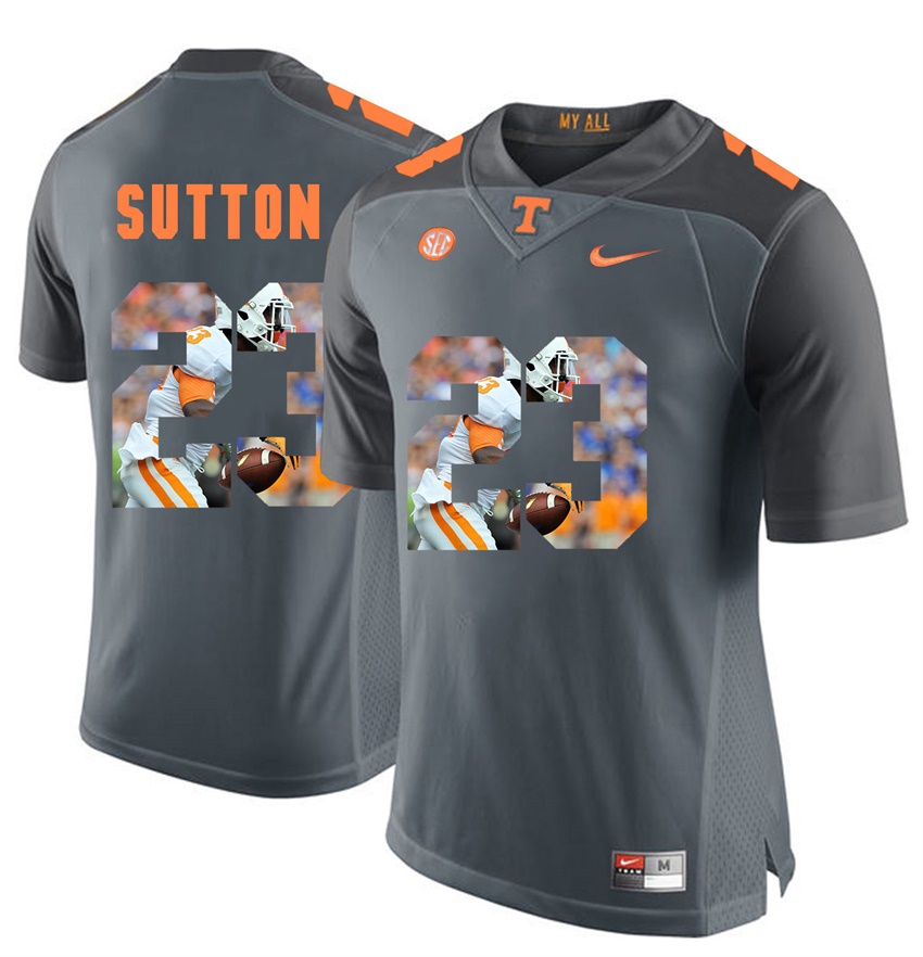 tennessee volunteers grey cameron sutton player fashion jersey