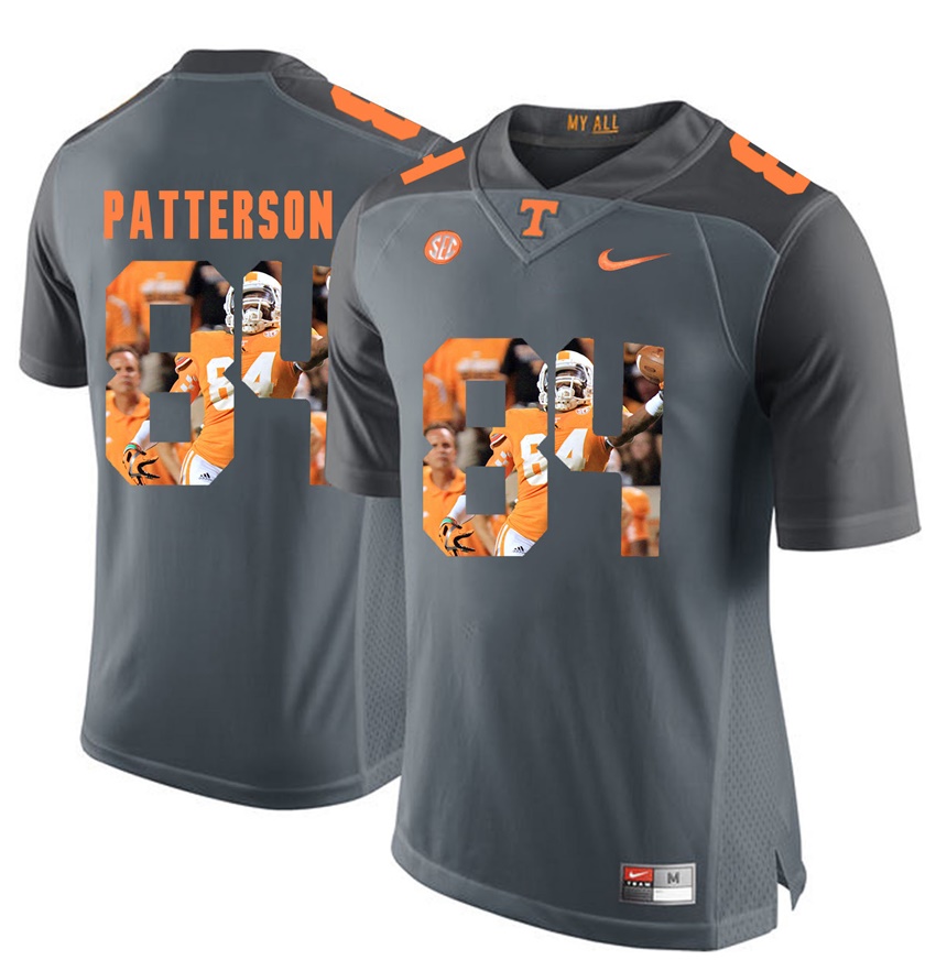 tennessee volunteers grey cordarrelle patterson player fashion jersey