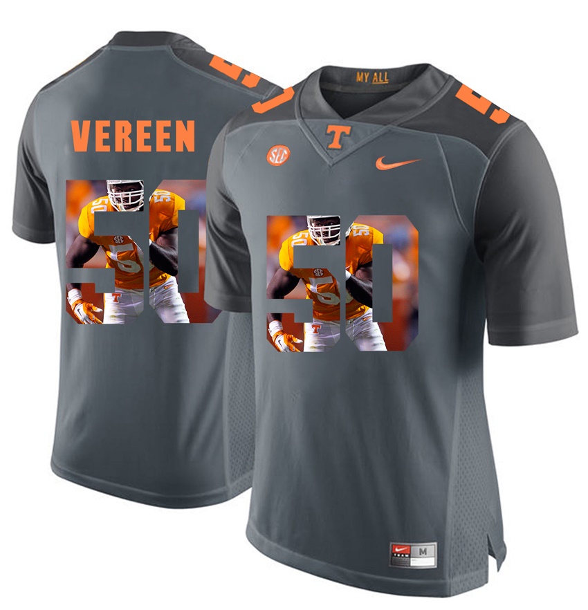 tennessee volunteers grey corey vereen player fashion jersey