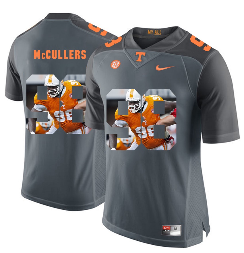 tennessee volunteers grey daniel mccullers player fashion jersey