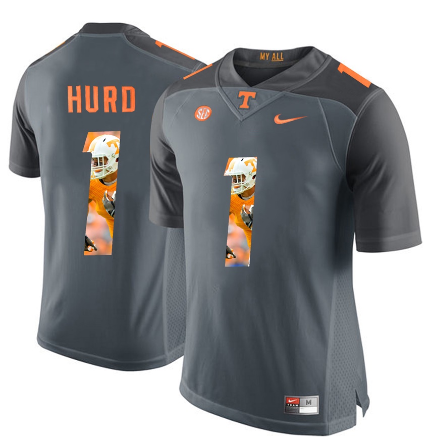 tennessee volunteers grey jalen hurd player fashion jersey