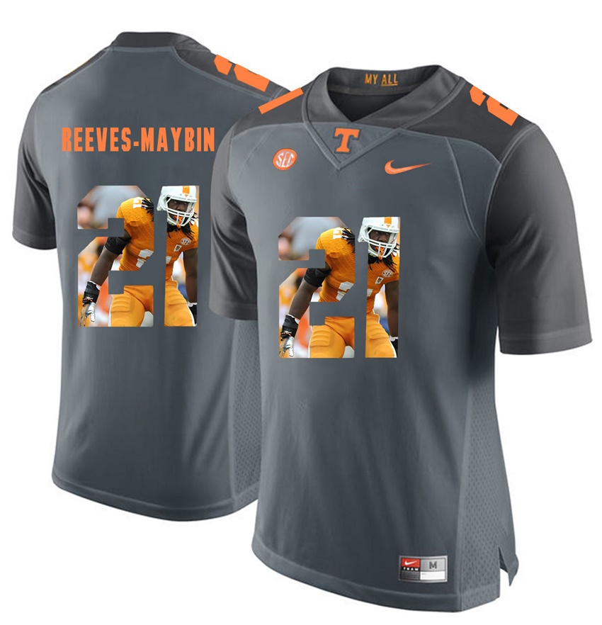 tennessee volunteers grey jalen reeves maybin player fashion jersey