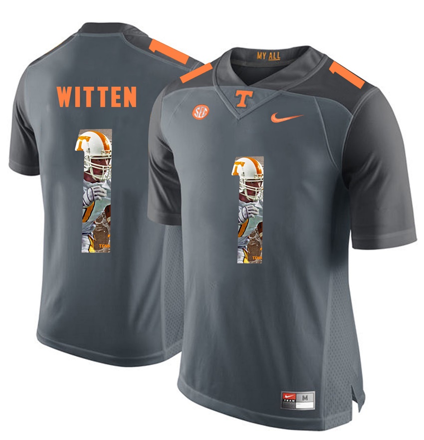 tennessee volunteers grey jason witten player fashion jersey