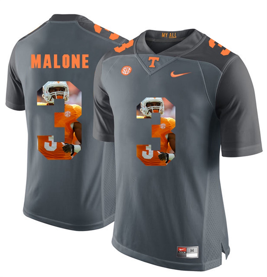 tennessee volunteers grey josh malone player fashion jersey