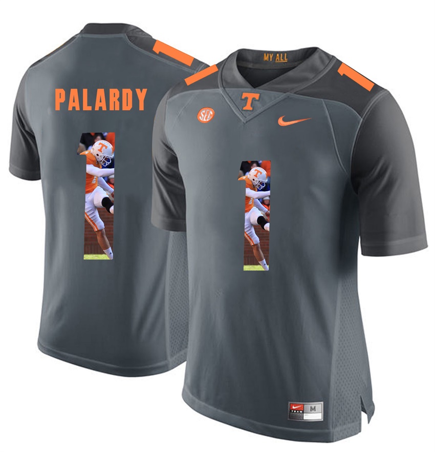 tennessee volunteers grey michael palardy player fashion jersey