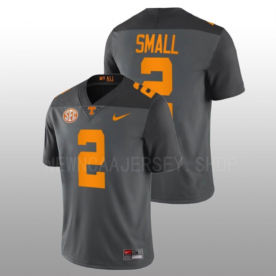 tennessee volunteers jabari small grey smokey grey series football jersey
