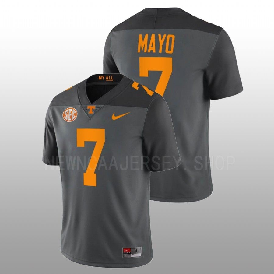 tennessee volunteers jerod mayo grey smokey grey series football jersey
