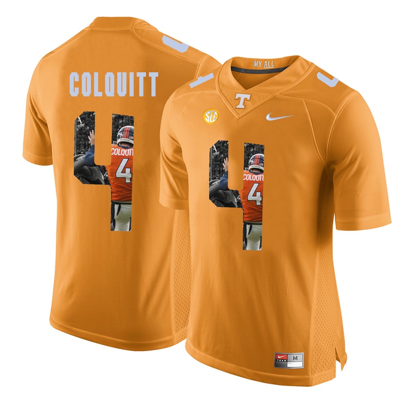 tennessee volunteers orang britton colquitt player fashion jersey