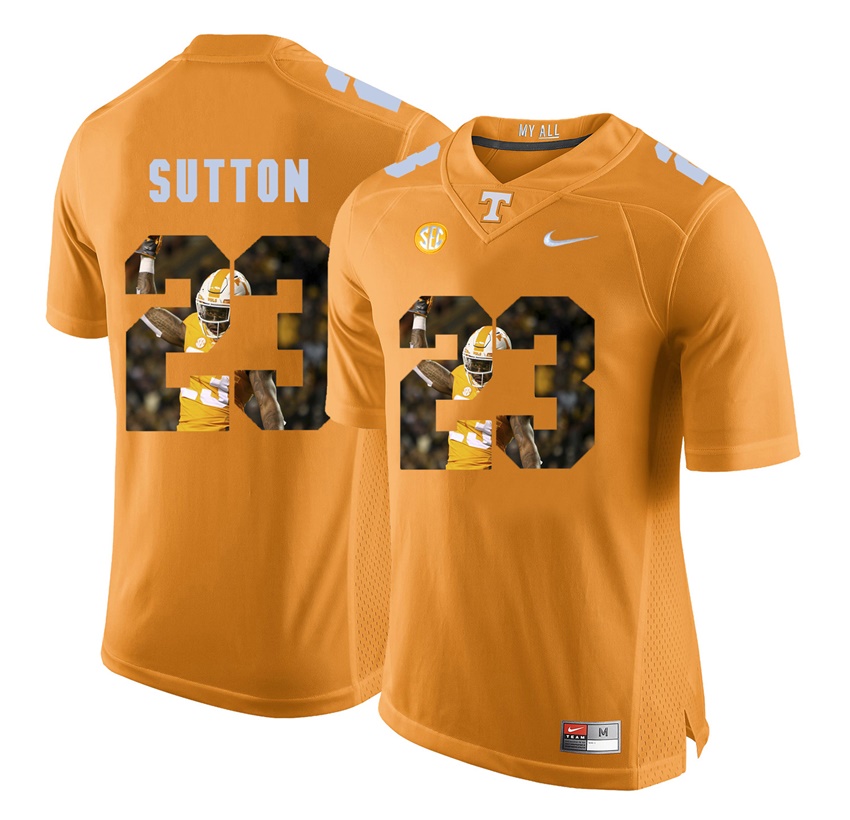 tennessee volunteers orang cameron sutton player fashion jersey