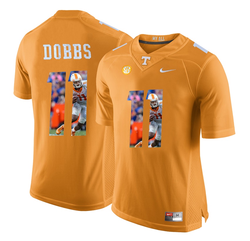 tennessee volunteers orang oshua dobbs player fashion jersey