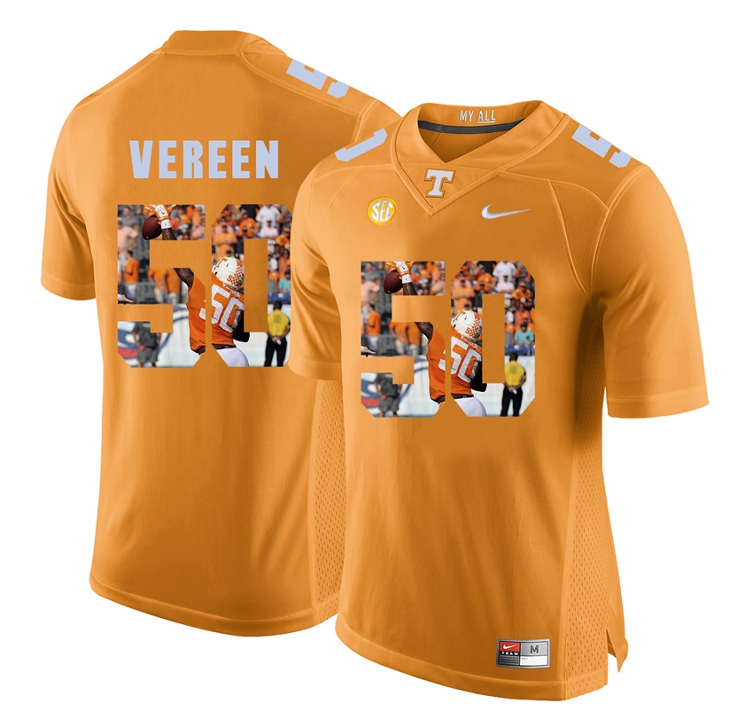 tennessee volunteers orange corey vereen player fashion jersey