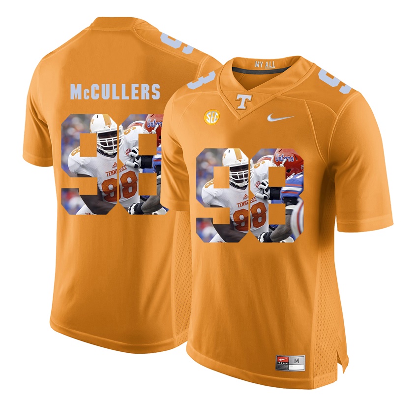 tennessee volunteers orange daniel mccullers player fashion jersey