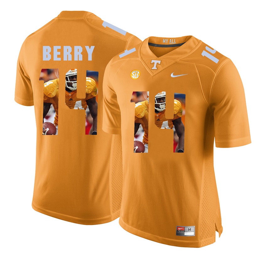 tennessee volunteers orange eric berry player fashion jersey