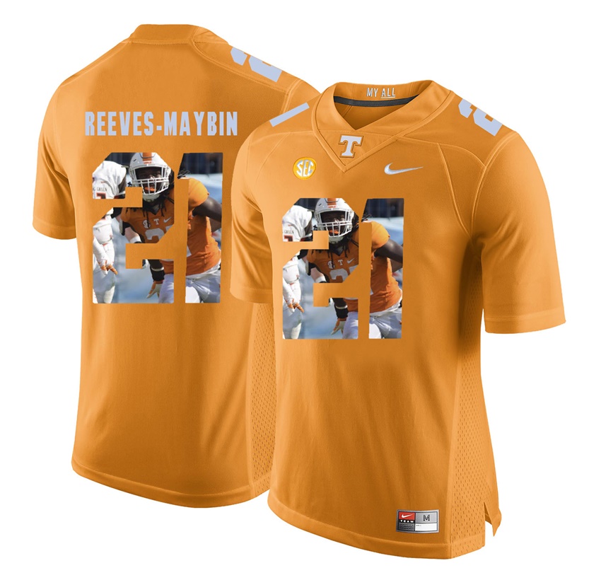 tennessee volunteers orange jalen reeves maybin player fashion jersey