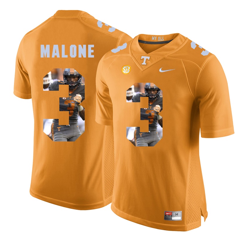 tennessee volunteers orange josh malone player fashion jersey