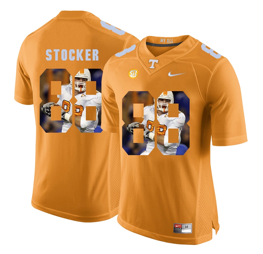tennessee volunteers orange luke stocker player fashion jersey