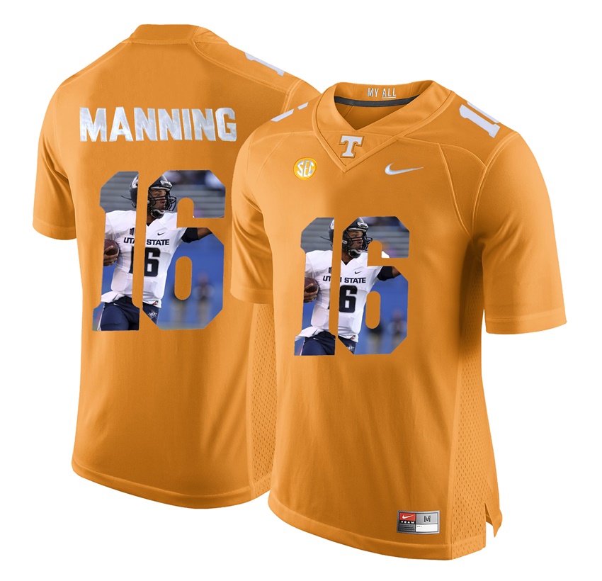 tennessee volunteers orange peyton manning player fashion jersey