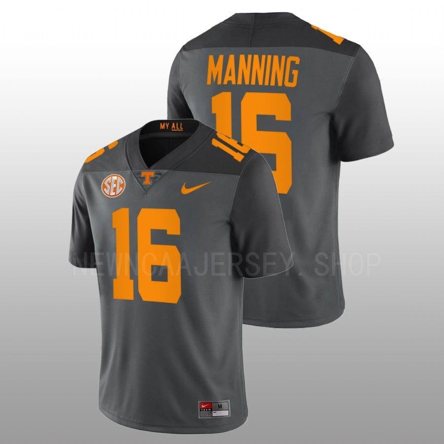 tennessee volunteers peyton manning grey smokey grey series football jersey