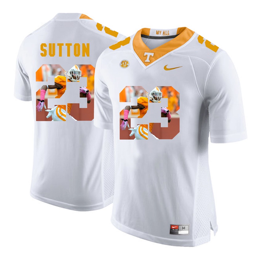 tennessee volunteers white cameron sutton player fashion jersey