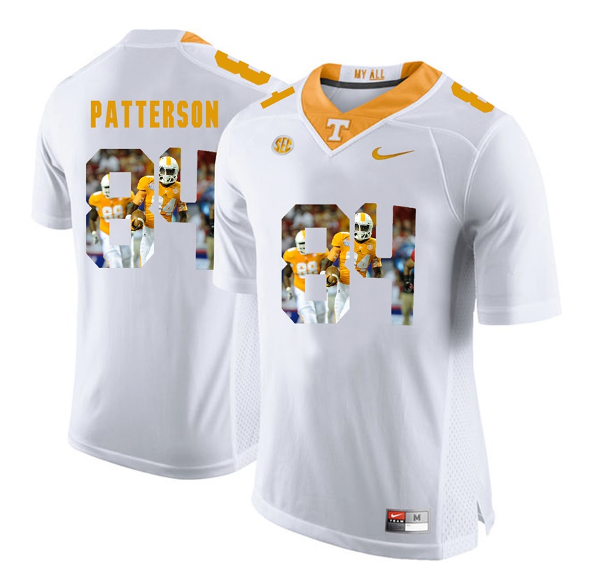 tennessee volunteers white cordarrelle patterson player fashion jersey