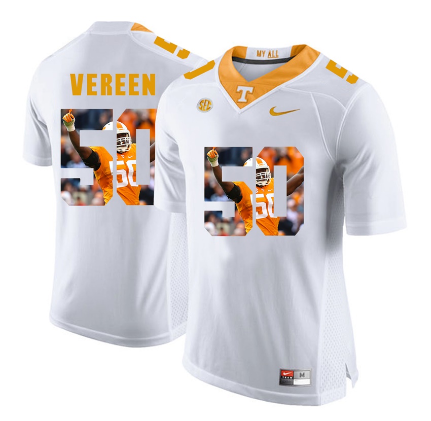 tennessee volunteers white corey vereen player fashion jersey