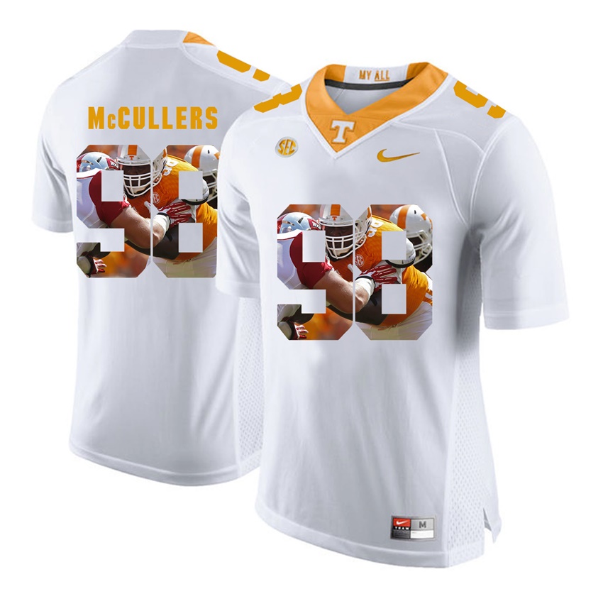 tennessee volunteers white daniel mccullers player fashion jersey