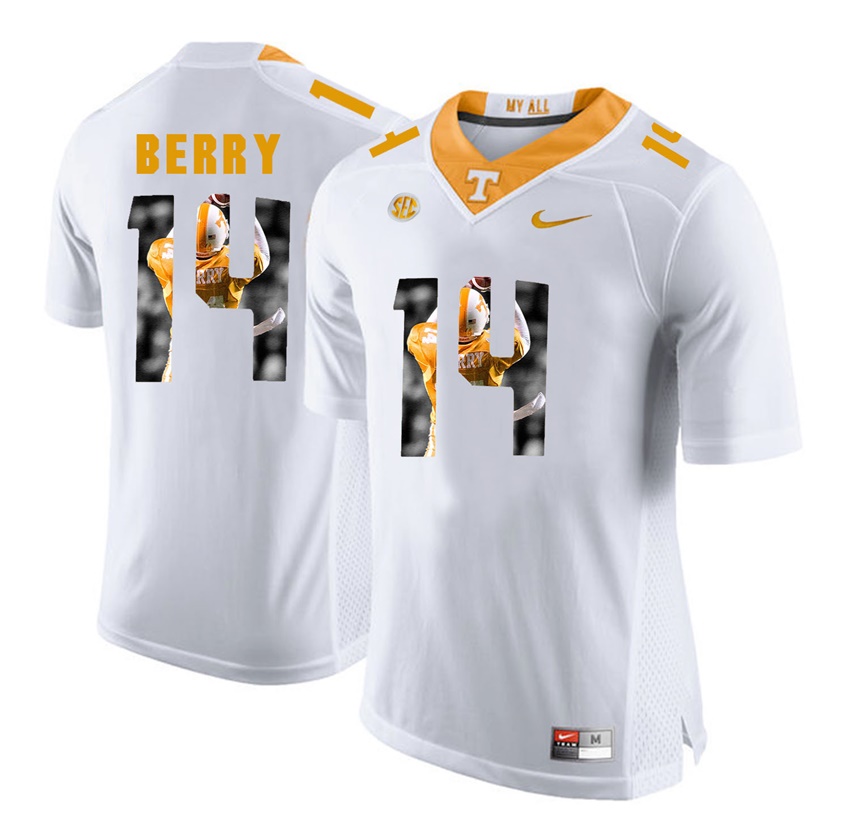 tennessee volunteers white eric berry player fashion jersey