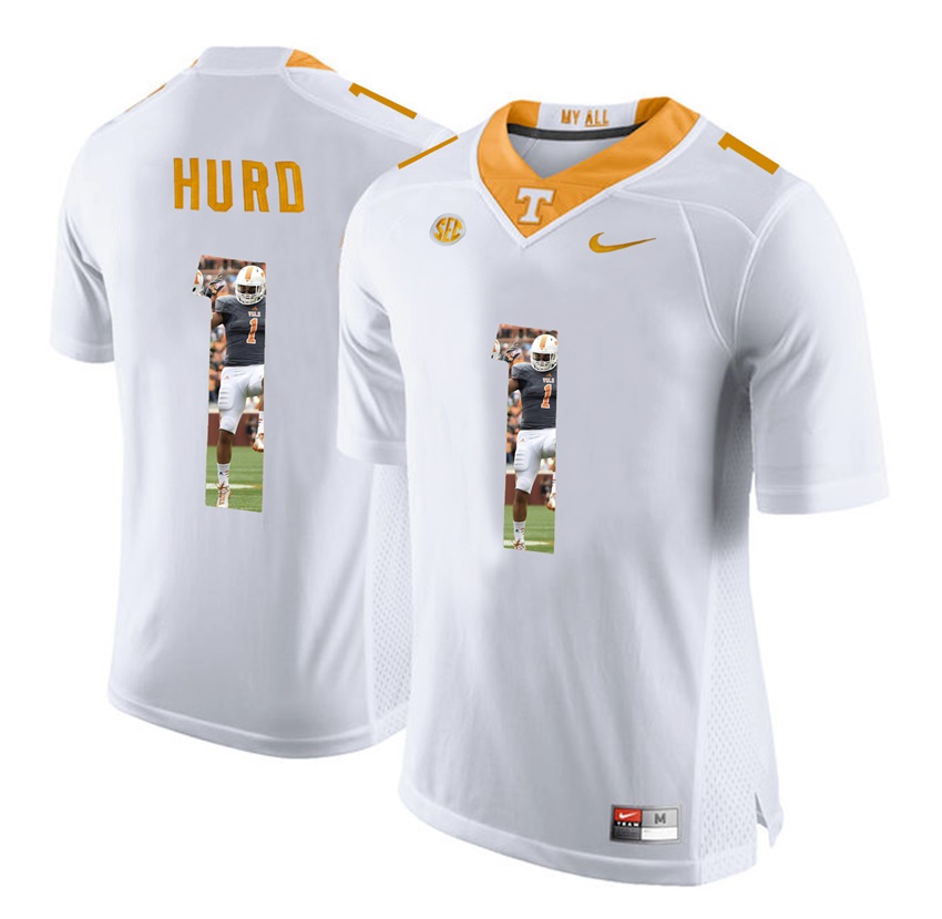 tennessee volunteers white jalen hurd player fashion jersey