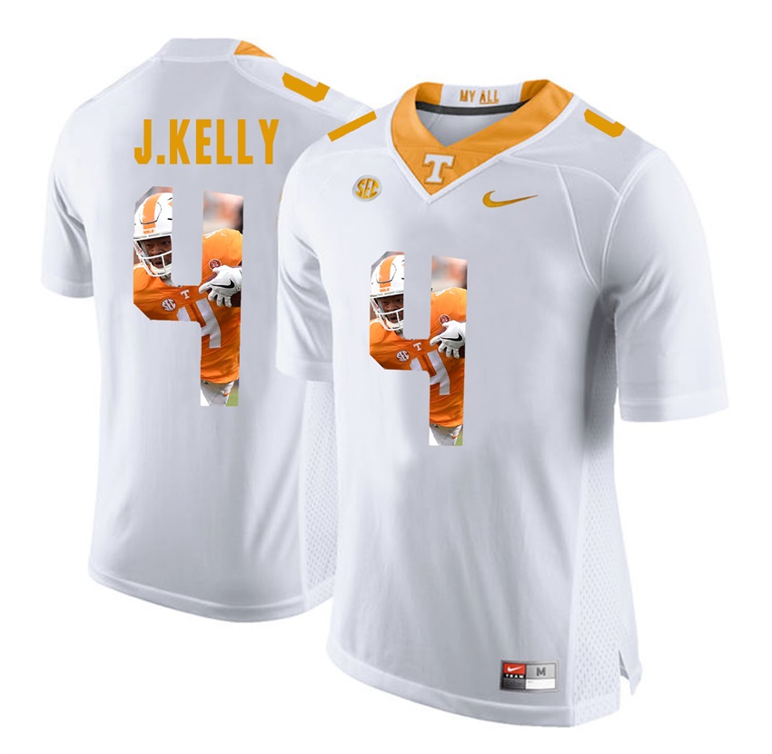 tennessee volunteers white john kelly player fashion jersey