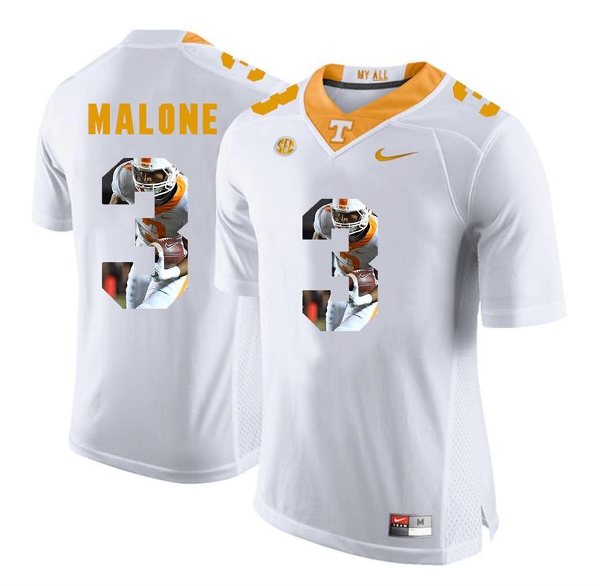 tennessee volunteers white josh malone player fashion jersey