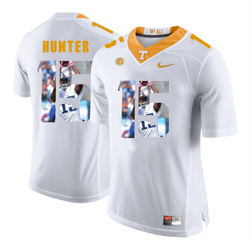 tennessee volunteers white justin hunter player fashion jersey