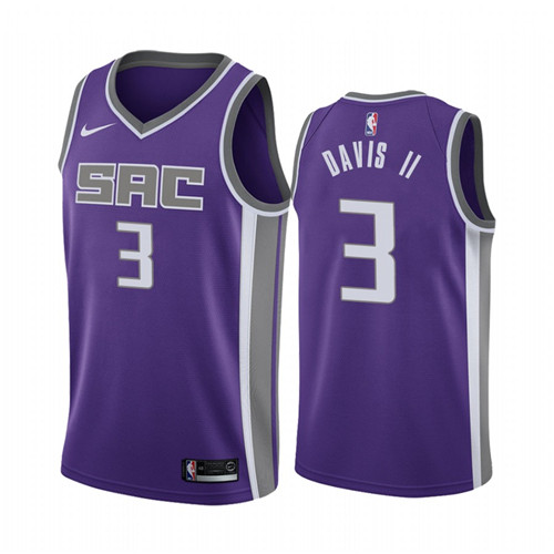 Sacramento Kings Terence Davis Purple 2021 Icon Edition stitched Jersey #3