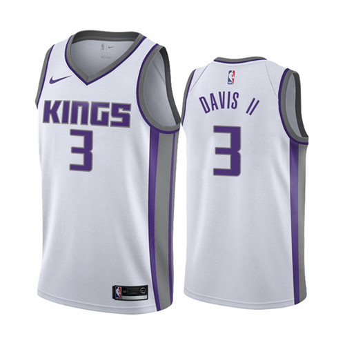 Sacramento Kings Terence Davis White 2021 Association Edition stitched Jersey #3