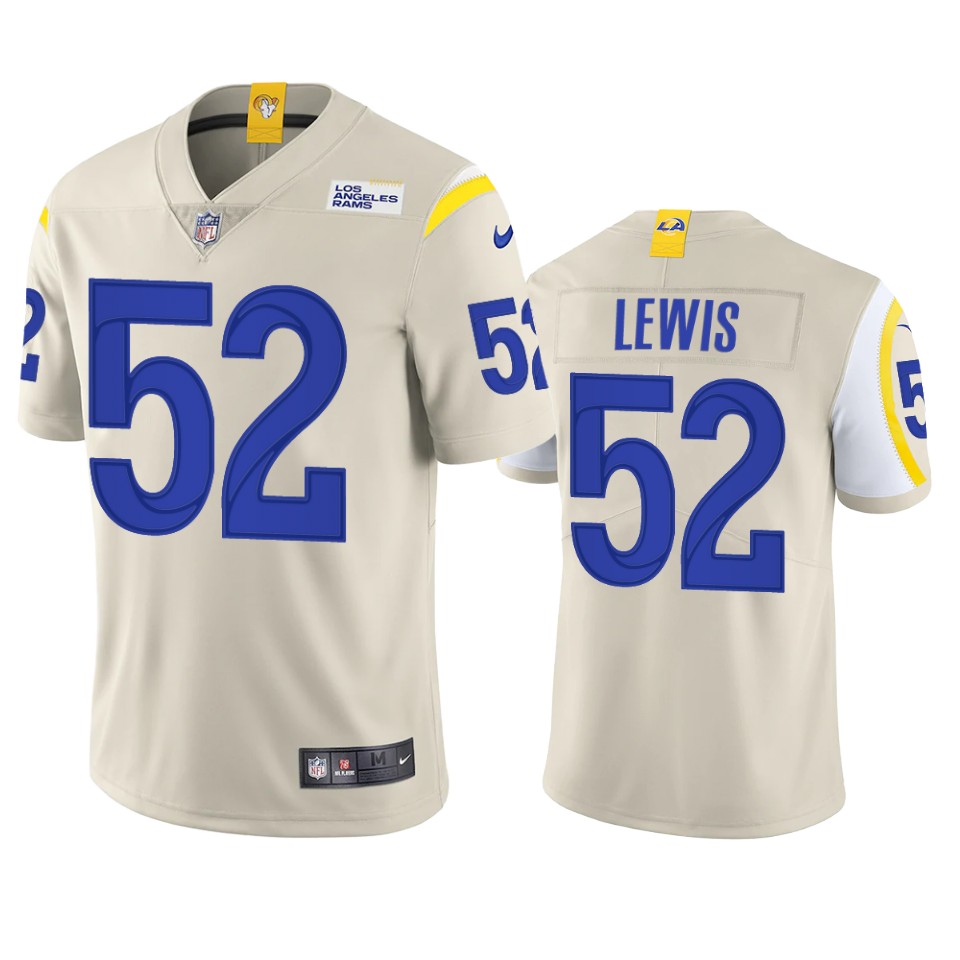 terrell lewis rams bone vapor jersey