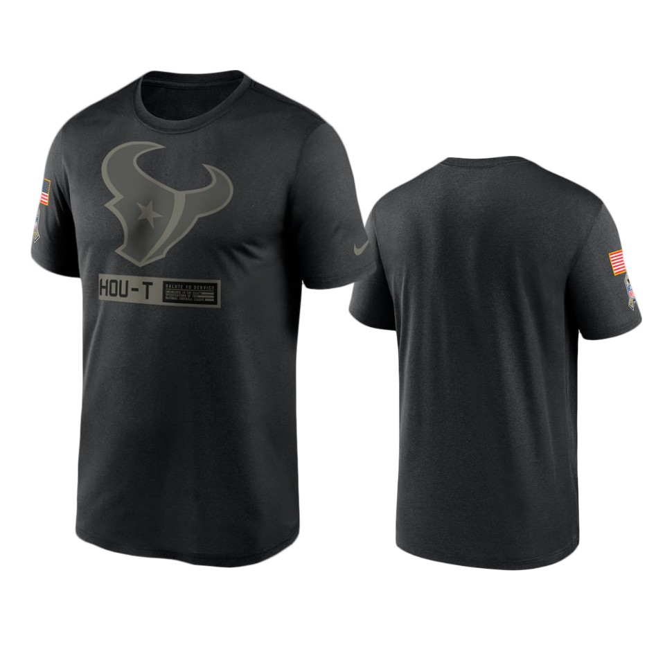 texans black 2020 salute to service team logo t shirt