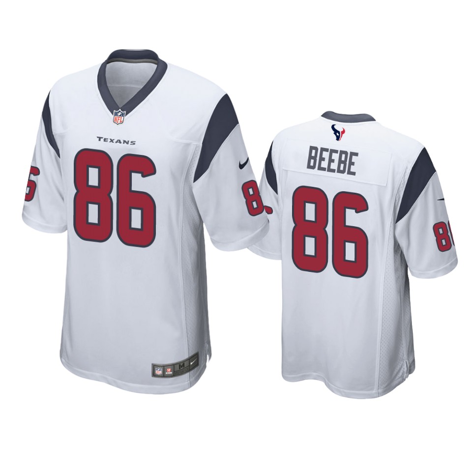 texans chad beebe game white jersey