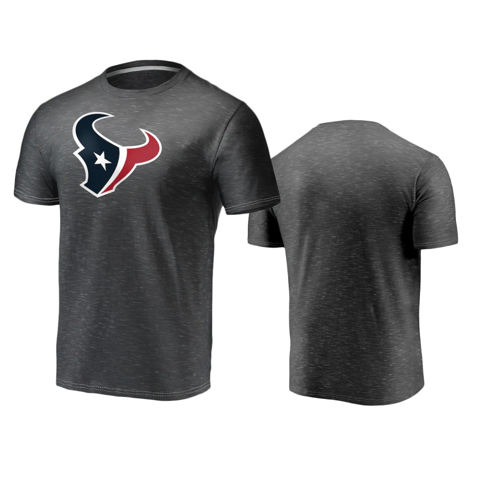 texans charcoal space dye primary logo t shirt